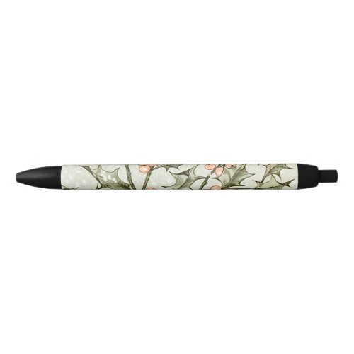 Merry Christmas Holly Classic Vintage Holiday Black Ink Pen
