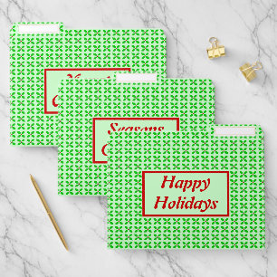 Merry Christmas Holly Custom File Folder