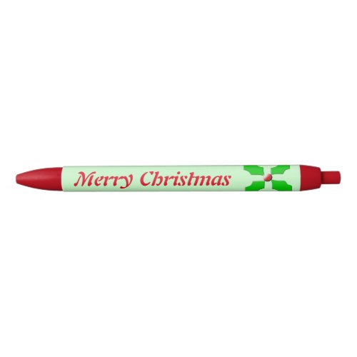 Merry Christmas Holly Custom Pen
