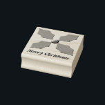 Merry Christmas Holly Custom Wood Art Stamp<br><div class="desc">This awesome wood art stamp features four holly leaves complete with a red berry to join them together. The berry appears to glisten in the light and the leaves have a 3D quality to them. There is customisable text that reads “Merry Christmas” allowing you to personalize this design.</div>
