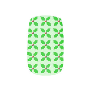 Merry Christmas Holly False Nails Minx Nail Art