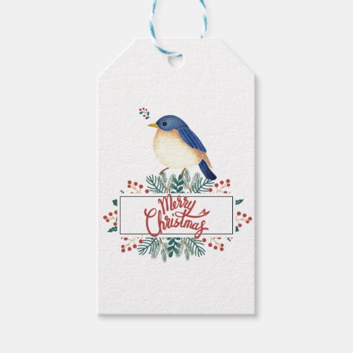 Merry Christmas Holly Gift Tags