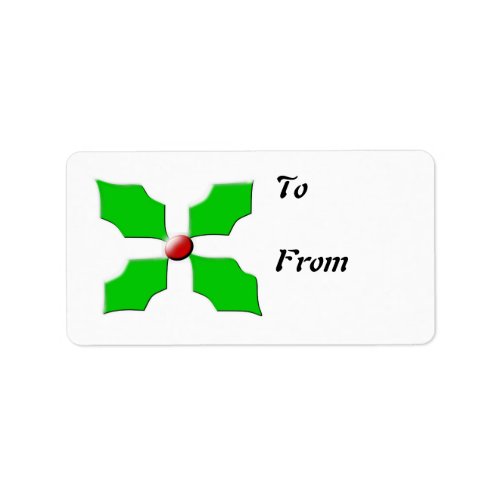 Merry Christmas Holly Gift Tags
