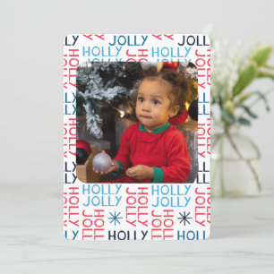Merry Christmas Holly Jolly Personalized Holiday Card