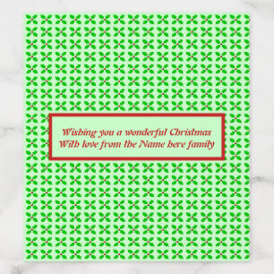 Merry Christmas Holly Personalized Envelope Liner