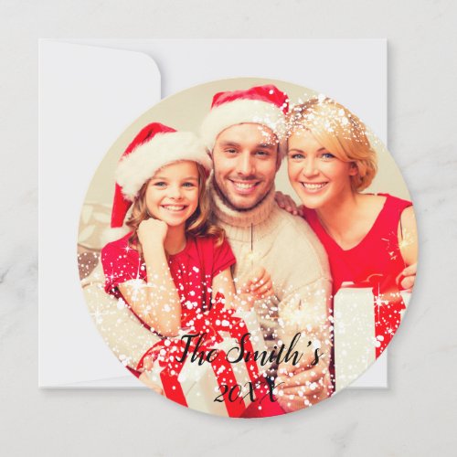 Merry Christmas Holly Photo Card II