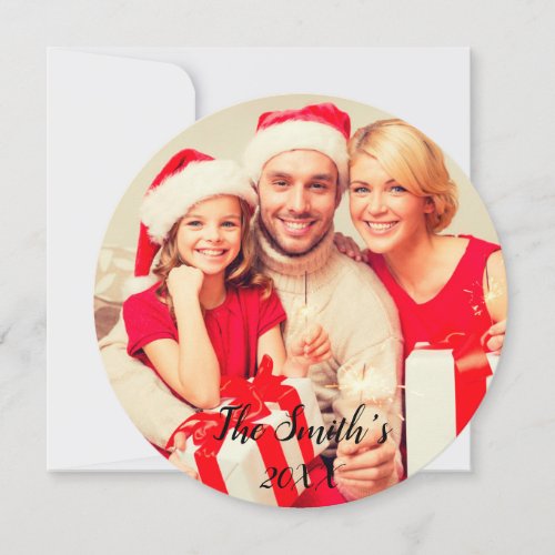 Merry Christmas Holly Photo Card II