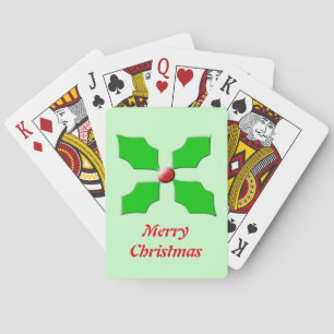 Merry Christmas Holly Playing cards