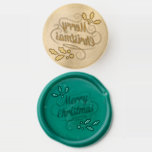 Merry Christmas Holly Winter Invitation Wax Seal Stamp<br><div class="desc">Merry Christmas Holly Winter Invitation Wax Seal Stamp</div>