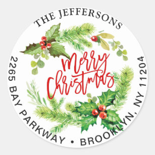 Christmas Return Address Labels | Zazzle