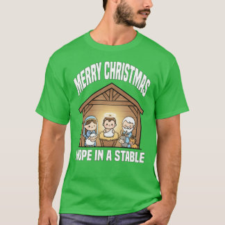 MERRY CHRISTMAS HOPE IN A STABLE Ba boy T-Shirt