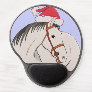 Merry Christmas Horse Gel Mouse Pad