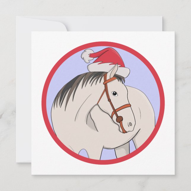 Merry Christmas Horse Invitation (Front)