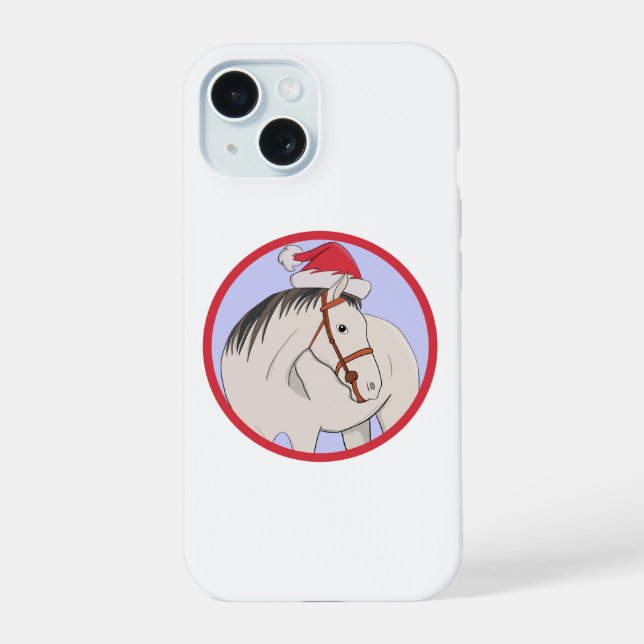 Merry Christmas Horse Iphone Case (Back)