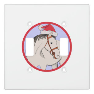 Merry Christmas Horse Light Switch Cover