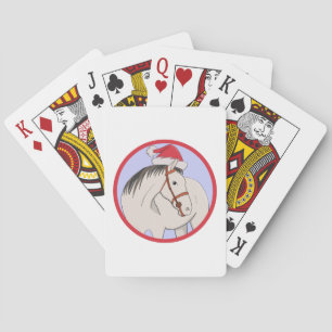 Merry Christmas Horse Poker Cards