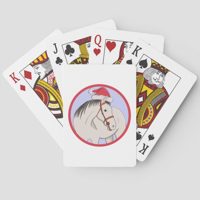 Merry Christmas Horse Poker Cards (Back)