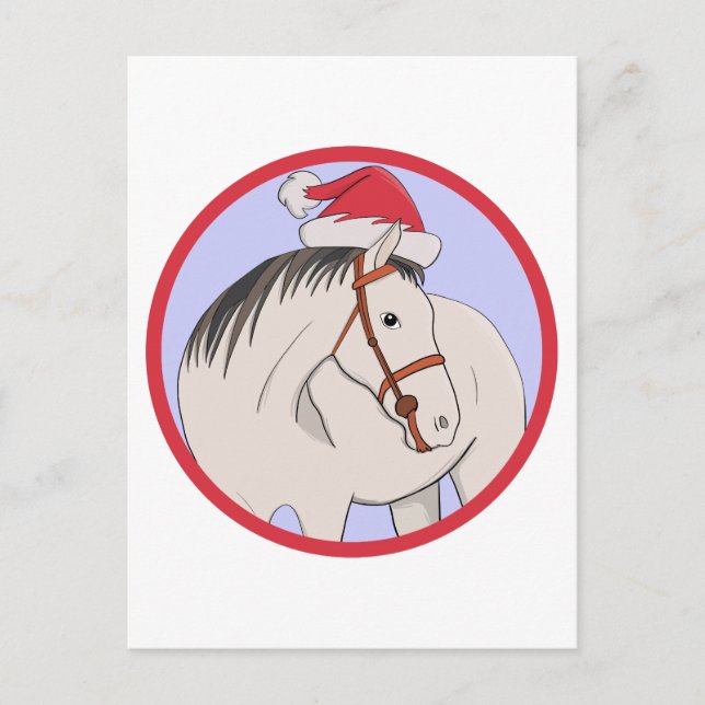 Merry Christmas Horse Postcard (Front)