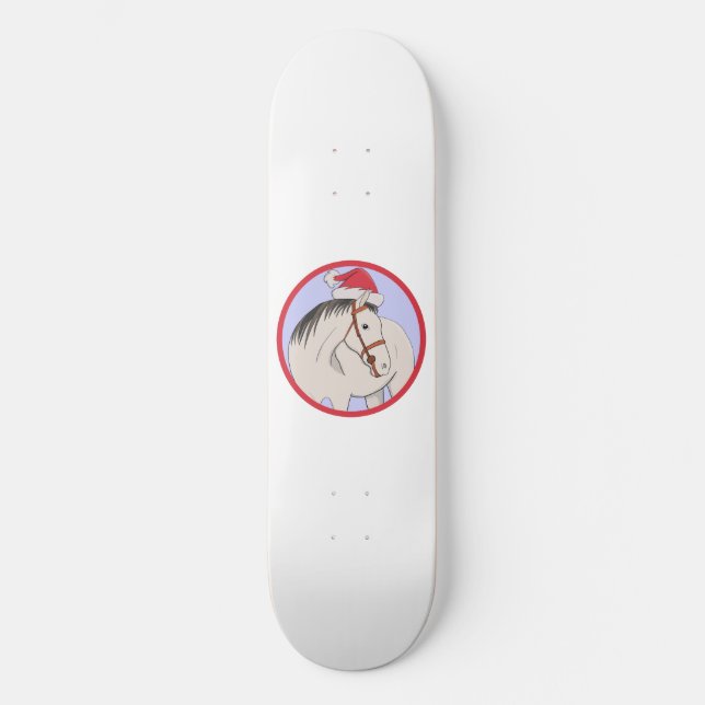 Merry Christmas Horse Skateboard (Front)