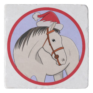 Merry Christmas Horse Trivet