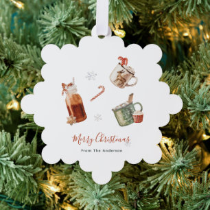 Merry Christmas Hot Chocolate Ornament Card