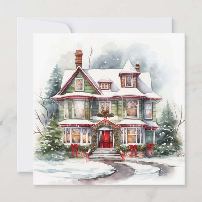Merry Christmas House Card (Front)