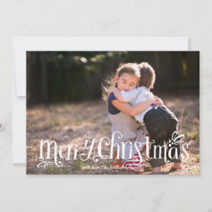 Merry Christmas Hugs   Holiday Photo Card