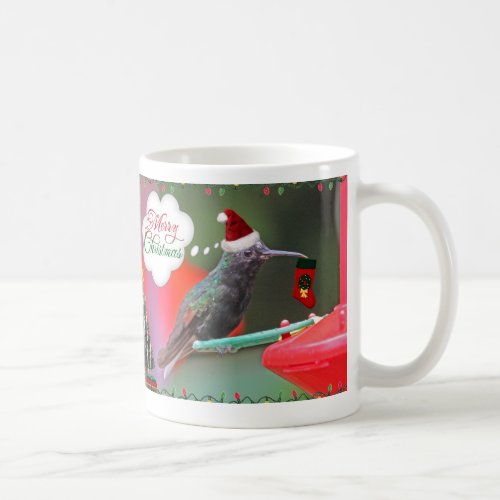 Merry Christmas Hummingbird Coffee Mug