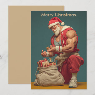 Merry Christmas Humor Santa Holidays greeting Holiday Card