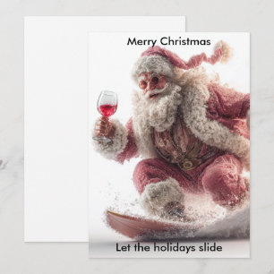 Merry Christmas Humor Santa Holidays greeting Holiday Card