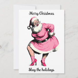 Merry Christmas Humor Santa Holidays greeting Holiday Card