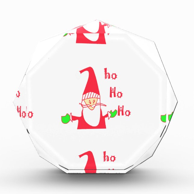 Merry Christmas Humorous Santa Mouse Unique FestiV Award (Front)