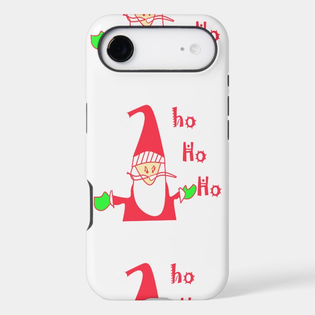 Merry Christmas Humorous Santa Mouse Unique FestiV Case-Mate iPhone Case (Back)