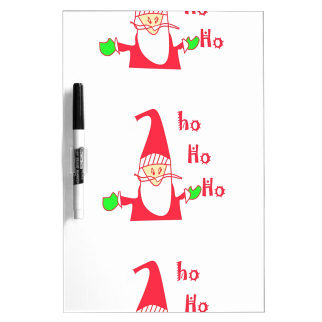 Merry Christmas Humorous Santa Mouse Unique FestiV Dry Erase Board (Front)