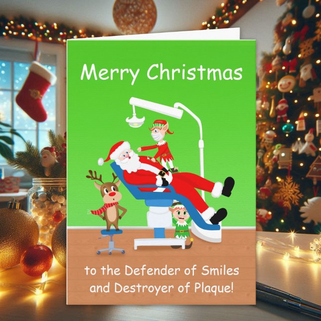 Merry Christmas Hygienist Santa Card (Creator Uploaded)