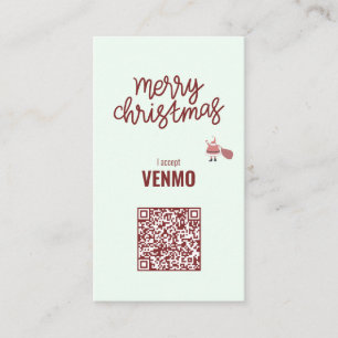 Merry Christmas I Accept VENMO Funny Business Card