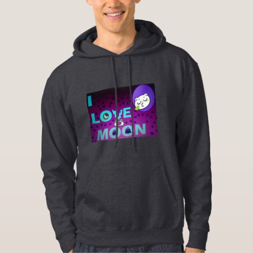 Merry Christmas I Love the Moon Happy Holidays Hoodie