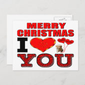 Merry Christmas I Love You Holiday Postcard (Front/Back)