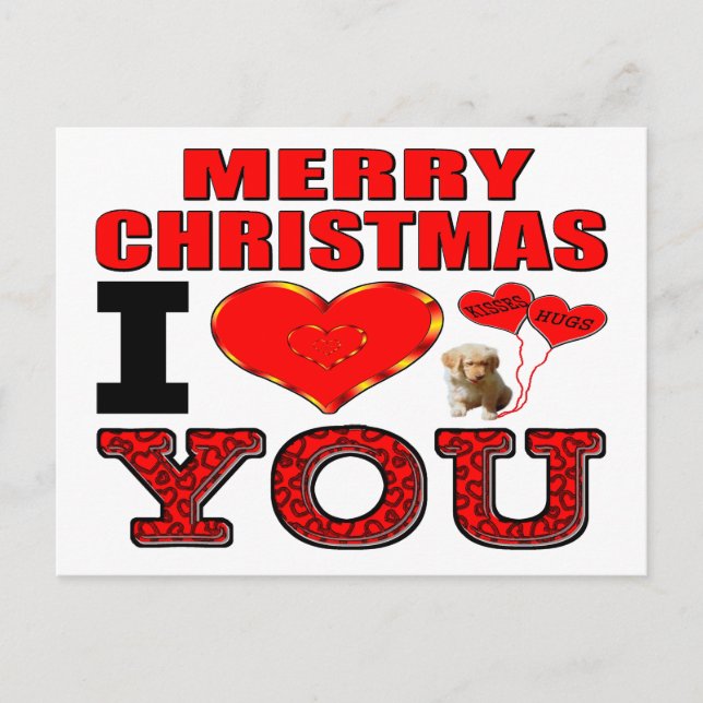 Merry Christmas I Love You Holiday Postcard (Front)