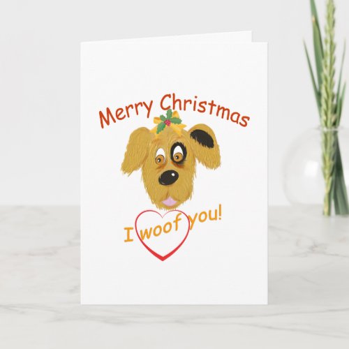 Merry Christmas_I Woof Youfrom the dog or owner Holiday Card