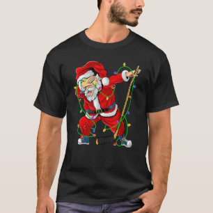 Merry Christmas Ice Hockey Dabbing Santa Claus Hoc T-Shirt
