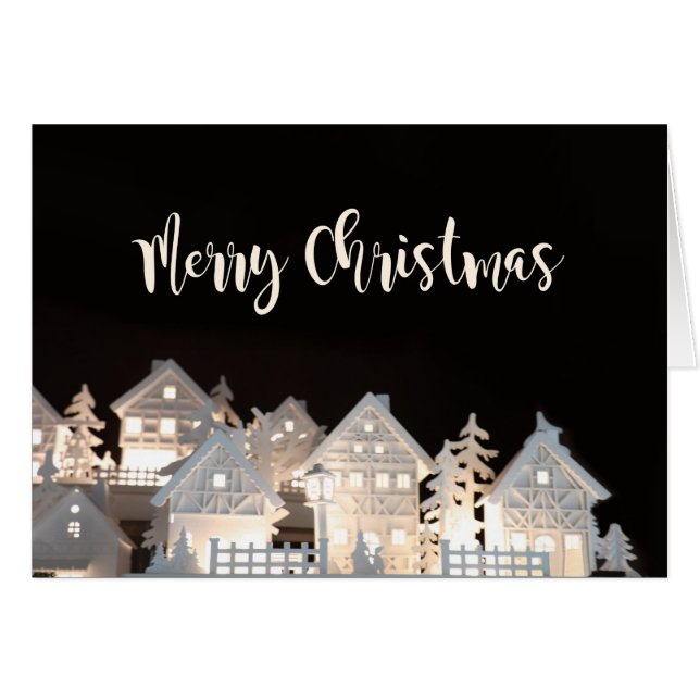 Merry Christmas  Illuminated Christmas Houses (Front Horizontal)