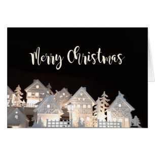 Merry Christmas  Illuminated Christmas Houses Cards