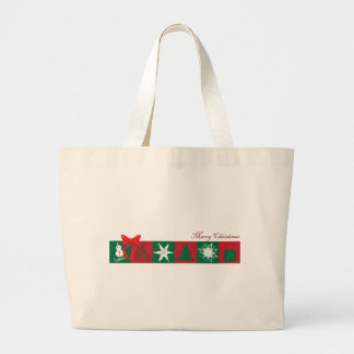 Merry Christmas illustartion Large Tote Bag