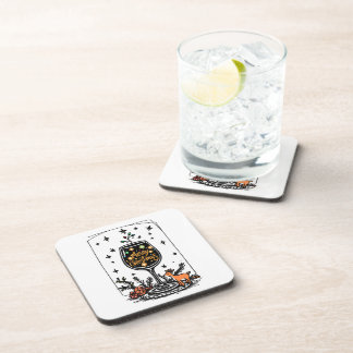 Merry Christmas in a Wine Glass Beverage Coaster