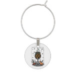 Merry Christmas in a Wine Glass  Wine Charm