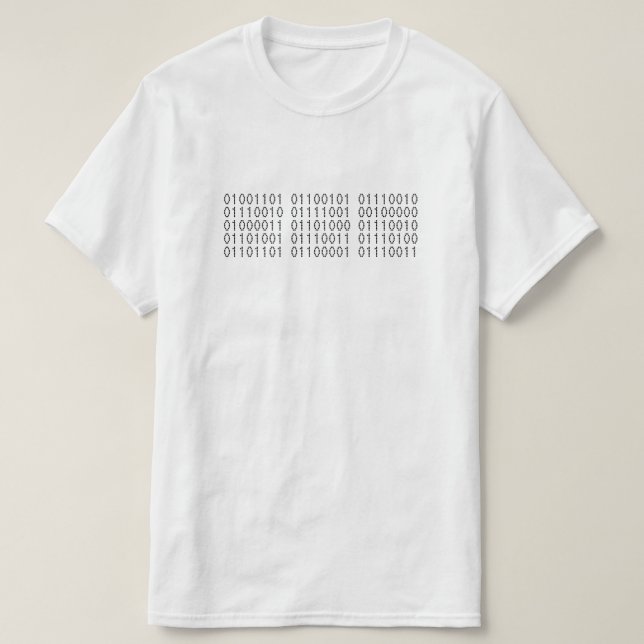 Merry Christmas in Binary Code T-Shirt (Design Front)
