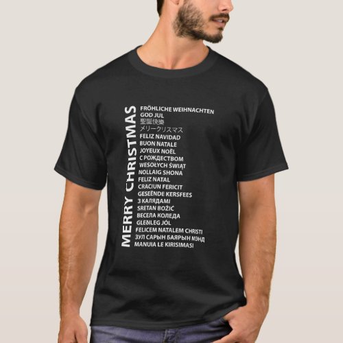 Merry Christmas In Different Country Language Trav T_Shirt