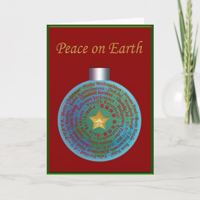 Merry Christmas in Different Languages Card (Front)