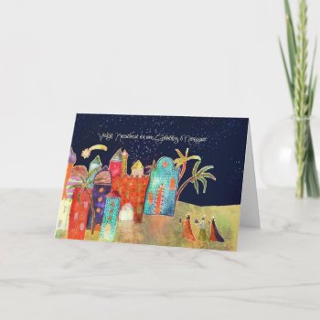 Merry Christmas In Dutch  Three Wise Men Holiday Card by barbaramarion at Zazzle